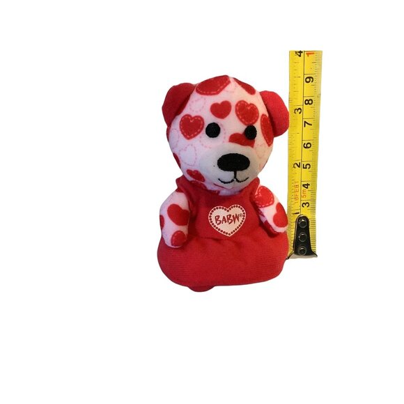 Build A Bear Workshop Bear 3” Red Friendship Dimples Teddy Hearts Stuffed Animal - Picture 5 of 5